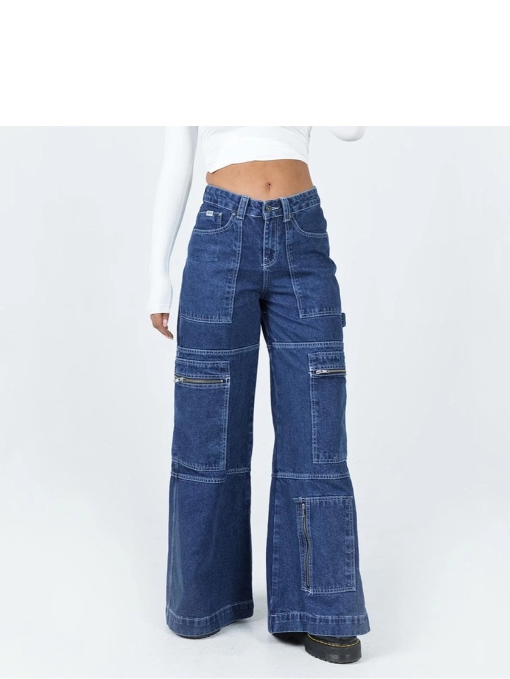 The Ragged Priest Sweeper Jeans Women's 100% Cotton Denim Cargo Pants